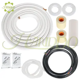 1134593 Handdo Install Kit 25 Feet 1/4 Inch -1/2 Dia. For Mini Split Heat Pump Systems White