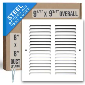 Handua 038775640497 Fits 8x8 Duct Opening Steel Return Air Grille By Vent Cover Grill For Sid