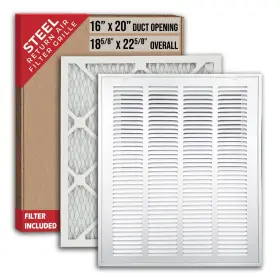 Handua 038775643887 Fits 16x20 Duct Opening Filter Included Steel Return Air Grille By H