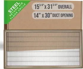 Handua 744759888365 Fits 14x30 And 30x14 Duct Opening Return Air Floor Grille By Walkable Ven