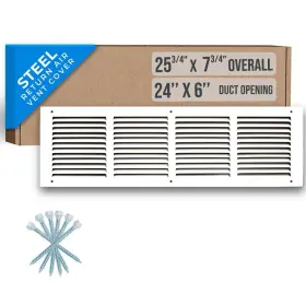 Handua 752505984117 Fits 24x6 Duct Opening Steel Return Air Grille By Vent Cover Grill For Si