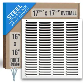 Handua 752505984209 Fits 16x16 Duct Opening Steel Return Air Grille By Vent Cover Grill For S