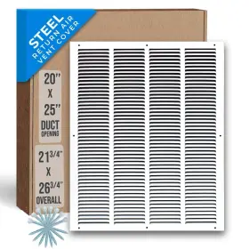 Handua 752505984452 Fits 20x25 Duct Opening Steel Return Air Grille By Vent Cover Gril