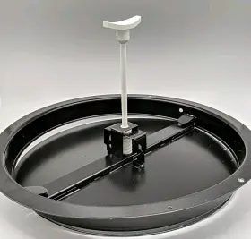 Handua 756014668179 Steel Butterfly Damper For Round Ceiling Air Supply Diffuser 10 Inch Neck Black