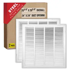 Handua 756014670103 2 Pack Fits 24x24 Duct Opening Steel Returnr Size 26 5/8 Inch W X H