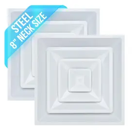 Handua 756014671223 2 Pack Fits 24x24 Steel T-bar Drop Ceiling Grid 2x2 Feet Lay In Air Suppl