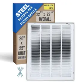 Handua 756014673982 Fits 20x25 Duct Opening Steel Return Air Filter Grille By Removable Door