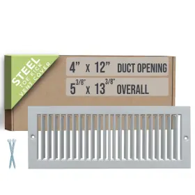 Handua 756014675429 Fits 4x12 Duct Opening Toe Kick Vent Cover By Cabinet Space Regi
