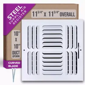 Handua 764613098167 Fixed Curved Blade Air Supply Diffuser Vent Cover Grill
