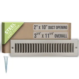 Handua 764613098273 Fits 2x10 Duct Opening Toe Kick Vent Cover By 2 Inch X 10 Size Brown