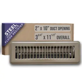 Handua 764613098341 Fits 2x10 And 10x2 Duct Opening Floor Register With Louvered Design By He