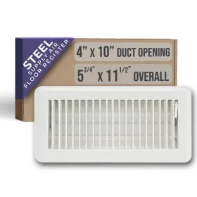 Handua 764613098358 Fits 4x10 And 10x4 Duct Opening Floor Register With Louvered Design By He