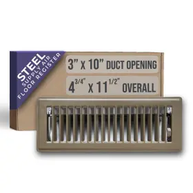 Handua 764613098365 Fits 3x10 And 10x3 Duct Opening Floor Register With Louvered Design By He