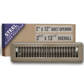 Handua 764613098402 Fits 2x12 And 12x2 Duct Opening Floor Register With Louvered Design By He