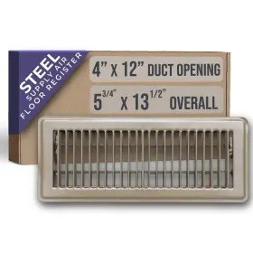 Handua 764613098419 Fits 4x12 And 12x4 Duct Opening Floor Register With Louvered Design By He