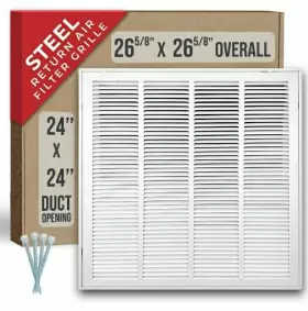 B07p6cqzqm Handua 24 Inch W X H Duct Opening Size Steel Return Air Filter Grille Removable