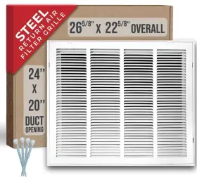 B08k3d6t7f Handua Fits 24x20 Duct Opening Steel Return Air Filter Grille By Removable