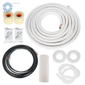 Hp83016 Happy19star New 1/4 Inch - 3/8 Install Kit For Mini Split Heat Pump Systems 25ft White