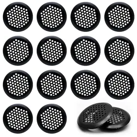 Zque0251 Harskiyer 12pcs Matte Black Circular Air Vents 2-1/8 Inch 53mm Soffit Stainless Steel