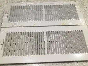 010821 Hart & Cooley Two Brand New White And 12x4 Vent Supply Register One Wrapped