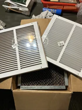 672m Hart & Cooley 023301768745 White12 Inch X 12 Duct Hvac Heavy Duty Steel Return Air Grille 13 3/4