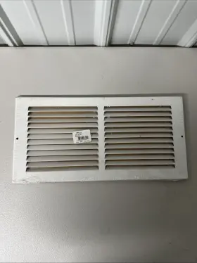 48126 Hart & Cooley And Vent Heat Air Register Steel Cover White Wall Ceiling 8 X 16