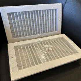 A618ms1206w Hart & Cooley And 2 Pack Aluminum Face Fin Vent Cover 12 Inch X6 White