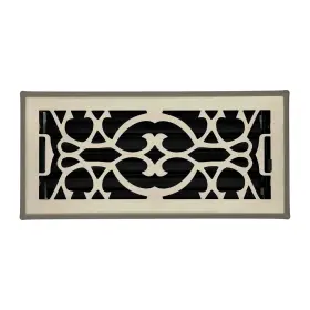 Hartford Ventilation 758913614134 Floor Register 4 Inch X 10 - Brushed Nickel Victorian Vent