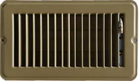 Hbw 963063153709 Rv And Home Brown Stamped Steel Floor Diffuser/register With Damper 8 Inch X 4
