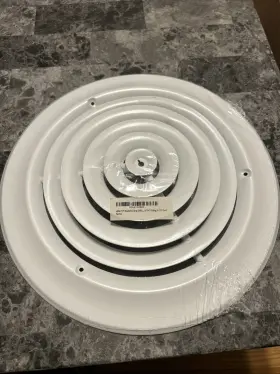 Hbw 963063154041 10 Inch Round Ceiling Diffuser White Powder Coated With Outside Dimension Of 14