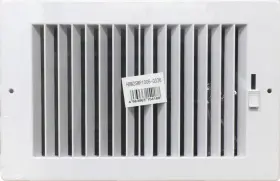 Hbw 963063154188 Two-way Plastic Side Wall/ceiling Register In White 10 Inch W X 6 H For Duct Openi