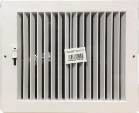 Hbw 963063154195 Twoway Plastic Side Wall/ceiling Register In White 10 Inch W X 8 H For Duct Opening