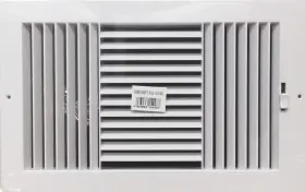 Hbw 963063154287 Threeway Plastic Side Wall/ceiling Register In White 14 Inch W X 8 H For Duct Opening