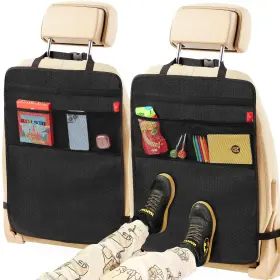 Ksy01 Helteko Back Seat Protector For Car 2 Pack Premium Kick Mats Kids Extra L