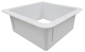 Bap-90146 Hengs Industries White Roof Vent Trim Ring With Radius Corners 6 Inch Vertical Leg For 14x14