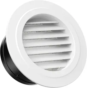 Hg Power 711181609042 6 Inch Soffit Vent Cover Round Abs Louver With Built-in Screen Mech F