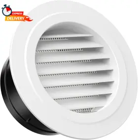 Pi024 Hg Power 6 Inch Soffit Vent Round Cover With Built-in Screen Mesh Abs Louv