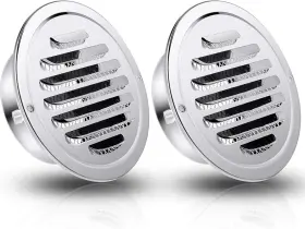 Hohean 445045278282 2 Pack 4 Inch Stainless Steel Air Outlet Vents Round Soffit Dryer Vent Cov