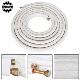 Hgf110680 Home-garden-fix White 25 Feet Install Kit For Mini Split Heat Pump Systems 1/4 Inch -1/2 Dia