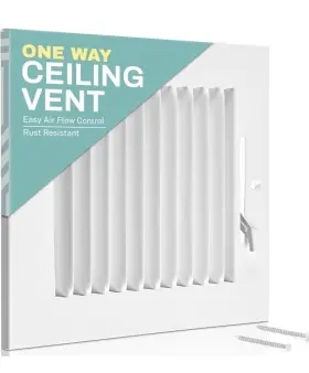 Wv3w12x8 Home Intuition 12x8 In Wall Ceiling 3 Way Register Grille Vent Adjustable Damper