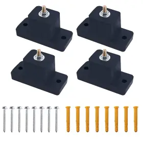 Ds-0055-04 Homend 4 Pcs Rubber Vibration Isolator Mounting Bracket Air Conditioner Shock Pad Black