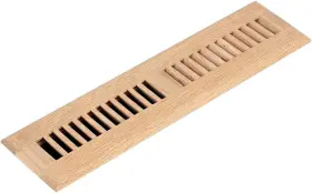 Homewell 313108785794 White Oak Wood Floor Register Drop In Vent Cover 2x12 Inch Unfinishe