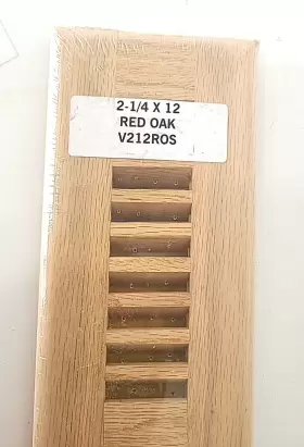 Homewell 718879976950 Red Oak Wood Floor Register Drop In Vent Cover 2.25x12 Inch Unfinished #2
