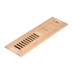 Homewell 718879977230 Red Oak Wood Floor Register Drop In Vent Cover With Damper 2x10 Inch Unf