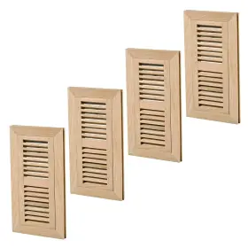 Homewell 718879977506 4 Pcs Pack White Oak Wood Floor Register Flush Mount Vent 4x10 Inc
