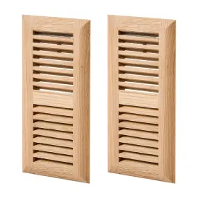 Homewell 718879977643 2 Pcs Pack White Oak Wood Floor Register Drop In Vent 4x10 Inch With Dampe