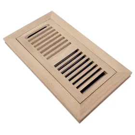 Homewell 764560998954 Red Oak Wood Floor Register Flush Mount Vent With Damper 4x10 Inch
