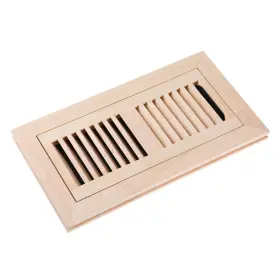 Homewell 764560999036 Maple Wood Floor Register Flush Mount Vent With Damper 4x10 Inch Unfinished