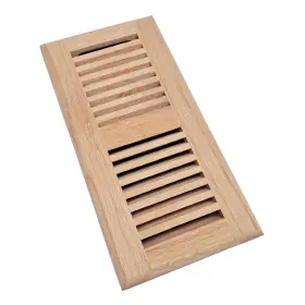 Homewell 764560999074 Red Oak Wood Floor Register Drop In Vent With Damper 4x10 Inch Unfinished