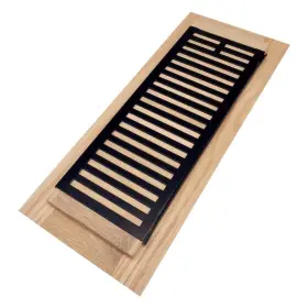 Homewell 764560999128 White Oak Wood Floor Register Drop In Vent With Damper 4x12 Inch Unfinished #2